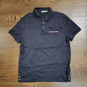 100% Authentic Moncler Men's Navy Polo Shirt Size XL